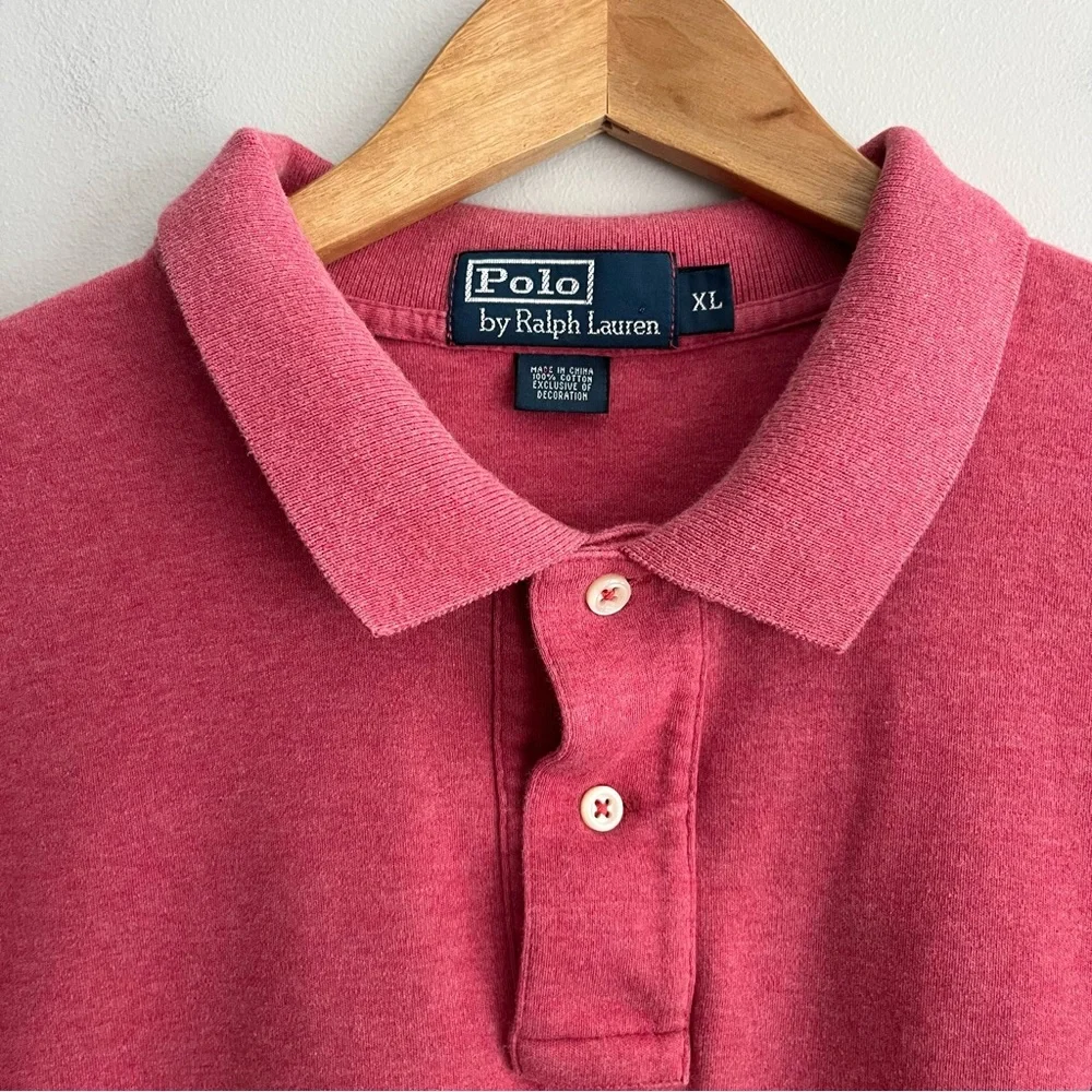 Polo by Ralph Lauren Pink Classic Polo Shirt Extra Large
